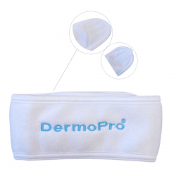 Bandeau cosmétique brodé DermoPro avec fermeture Velcro