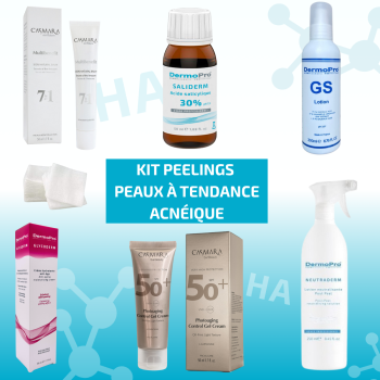 Kit peeling peaux à tendance acnéiques - Soin professionnel DermoPro