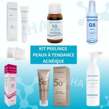 Kit peeling peaux à tendance acnéiques - Soin professionnel DermoPro