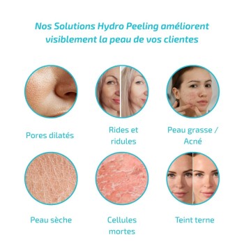 Solutions Hydro Peeling HF1 à HF4 – Nettoyage, Exfoliation et Soin Ant