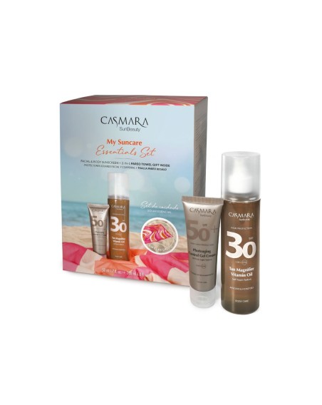 Sun Beauty Kit Solaire SPF50+ Visage +  Huile SPF30 Corps + (Serviette OFFERTE)