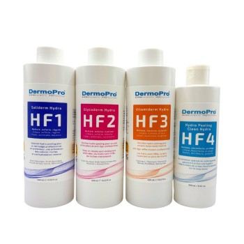 Solutions Hydro Peeling HF1 à HF4 – Nettoyage, Exfoliation et Soin Ant