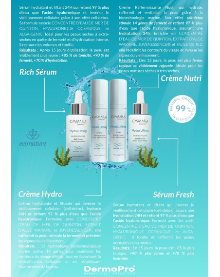 Lot de 10 doses d'essai HYDRA LIFTING Sérum Fresh 24H Raffermissant