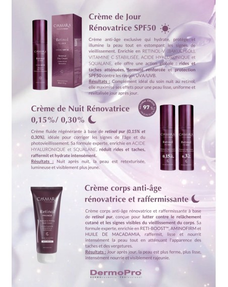 Lot de 10 doses d'essai Retinol PROAGE - Crème de jour rénovatrice SPF50