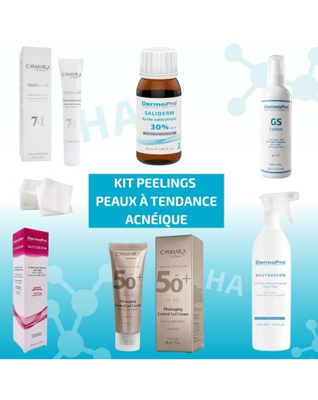 Kit peeling peaux à tendance acnéiques - Soin professionnel DermoPro