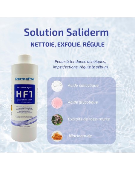Hydro Peeling Saliderm HF1 – Nettoyage, Exfoliation & Régulation